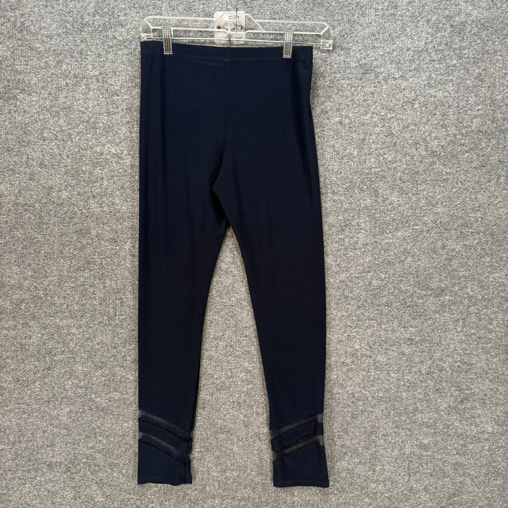 IC By Connie K Leggings Women Small Blue Mesh Ankle Detail Athletic Yoga - Picture 6 of 8